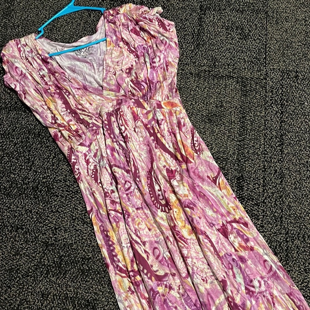 NINE West cross front maxi dress M - Picture 2 of 8